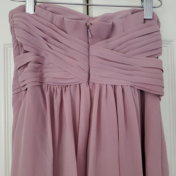Light pink long bridesmaids gown dress - Picture 4 of 5